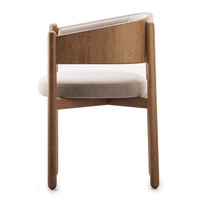 Fauteuil moderne simple avec dossier et accoudoirs, chaise de salle à manger en bois massif, revêtement en tissu, personnalisable, mobilier pour la maison, salon, restaurant