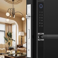 Cerradura de puerta inteligente impermeable para exteriores con reconocimiento de huellas dactilares herramientas de cerrajería de aleación de aluminio conectividad de red WIFI