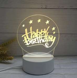 Lámpara LED 3D Boyid con Ilusión Óptica, Moderna, Mini, Blanca Neutra, Acrílica, USB Táctil, con Diseño de Conejo Lunar, para Mesa o Escritorio, Decoración Nocturna - Product Image 3