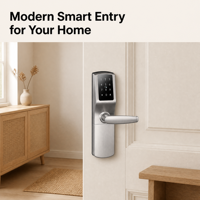 Serrure de porte intelligente pour hôtel TTlock, étanche IP65, en alliage d'aluminium ignifuge certifié UL, avec mot de passe
