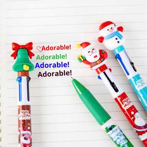 Cartoon Christmas Four-Color Plastic Ballpoint Pen Student Prize <b>Gift</b> Retractable Digital Printing <b>Gift</b> Box - Product Image 3