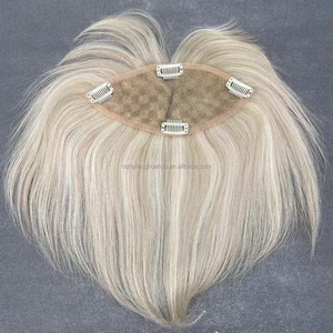 Parrucche HairStoric Full Lace con Colore Balayage, Capelli Umani Europei Indiani Remy Biondo Platino, con Frangia Sfumata - Product Image 1