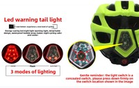 Casque de VTT avec feu arrière à bouton, casque de vélo tout-terrain pour le cyclisme en cross-country