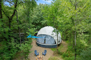 耐候性屋外高級グランピング測地線ドームテント2人または4人家族観光テント - Product Image 2