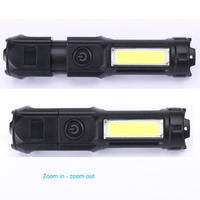 Pour QXMOVING Mini LED Zoom lampe de poche extérieure étanche COB Camp lampe petite USB Rechargeable Camping torche lumière