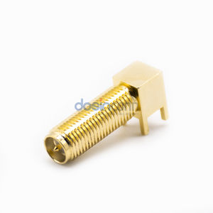 Connecteur coaxial RF de type RP-SMA 50 ohms, <span class=keywords><strong>prise</strong></span> femelle à angle droit, montage sur circuit imprimé, connecteur à vis longue, fréquence DC-6 GHz - Product Image 2