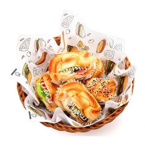 Papier sulfurisé alimentaire biodégradable et recyclable en PE, résistant à la graisse, pour hamburgers, sandwichs et pâtisseries, personnalisable - Product Image 4