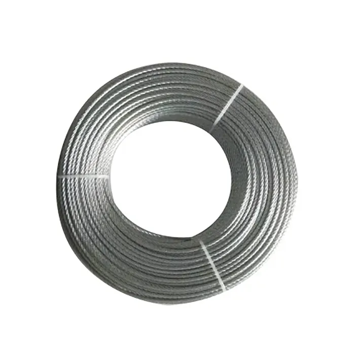 Multifunction Galvanized 1X7/1X19 2.1mm 2.4mm Steel Wire Rope for Railing/Fence