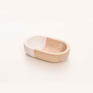 وعاء خشبي بيضاوي كبير من FORHER، صينية زخرفية ريفية، وعاء عجين منحوت يدويًا، وعاء خشبي طويل للديكور - Product Image 2