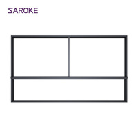 Ventanas de Aluminio Negras de Doble Cristal con Certificación CE, Grandes y Personalizadas para Viviendas Residenciales