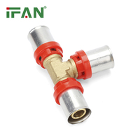 IFAN OEM Raccords de tuyauterie PEX à sertir multicouche en laiton pour plomberie, pour tuyaux d'eau multicouche 16-32mm