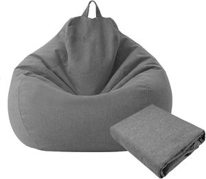 Design Teardrop Shape Waterproof Foldable <b>Bean</b> <b>Bag</b> Chair with Removable Soft Linen Fabric Cover for Adults & Kids - Product Image 4