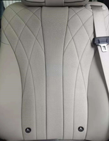 Cuir synthétique PVC perforé respirant matelassé avec broderie diamantée personnalisée pour housse de siège de voiture