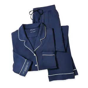 Long Sleeve Pajama Set Cozy Sleepwear Set Women Light Weight Sleepwear Set