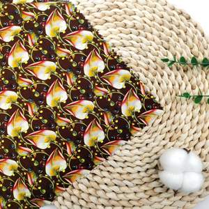 Tissu popeline peigné imprimé feuille d'or noir, best-seller, respirant, résistant au rétrécissement, léger, pour vêtements de femmes et de filles - Product Image 3