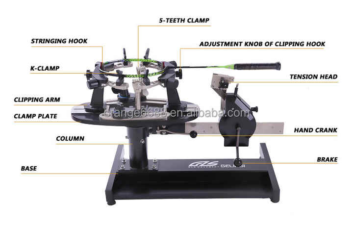 9-102LBS Manual Stringing Machine Double Use for Tennis Racket and ...