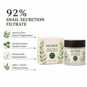 Crème Réparatrice Tout-en-un Avancée à 92% de Mucus <span class=keywords><strong>d</strong></span>'<span class=keywords><strong>Escargot</strong></span> Marque Blanche – Hydratant Anti-Âge pour Cicatrices <span class=keywords><strong>d</strong></span>'Acné et Réparation de la Barrière Cutanée - Product Image 4