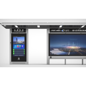Tùy chỉnh xe buýt Dừng thông minh nội thất thành phố với năng lượng mặt trời năng lượng thép không gỉ trạm xe buýt - Product Image 4
