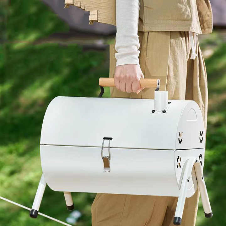 Zogifts Top Vanzare Portabil pliabil cu doua fete Soba de fum cu carbune de uz casnic gratar de camping in aer liber