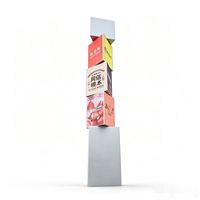 Affichage LED matriciel mécanique dynamique à 3 niveaux, rotatif sur 3 côtés, P2 P2.5 360 °   Mur vidéo cinétique, panneau publicitaire commercial