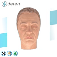 Tête de mannequin en silicone Deren DRFY, modèle d'entraînement à l'injection faciale masculine pour la pratique médicale esthétique
