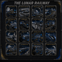 Cartes de collection en métal personnalisées, impression HD du chemin de fer lunaire, carte de collection en acier inoxydable pour les collectionneurs de TCG, cadeau de luxe