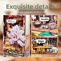 Kit de maison miniature de style japonais à faire soi-même, boutique Yakitori, puzzle en bois 3D, scène de restaurant Izakaya, modèle de construction artisanal, décoration