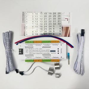 Thông minh 32 kênh <span class=keywords><strong>500</strong></span> Watt DC 12V 24V LED-2052-V2 cơ thể PIR cảm biến thông minh LED cầu thang bước điều khiển cho biệt thự khách sạn cầu thang - Product Image 3