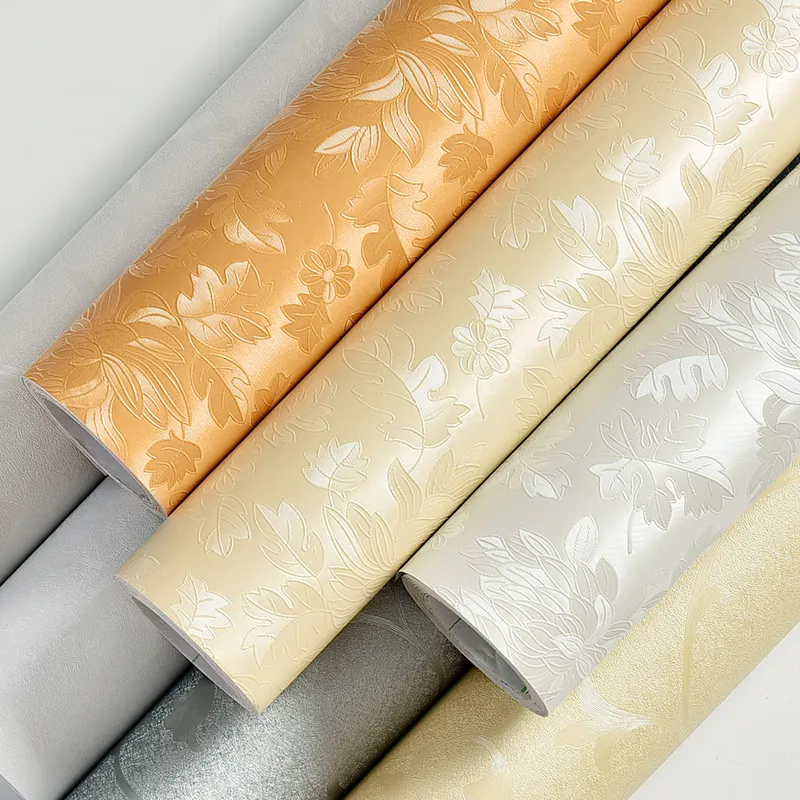 UDK impermeável auto-adesivo PVC Wallpaper com profundo padrão gravado para DIY Home Decoração
