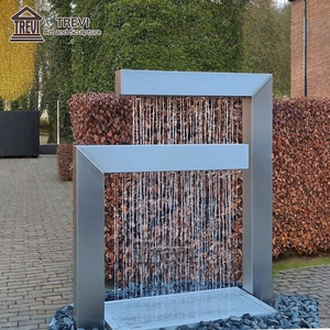 Hôtel en plein air Villa jardin décoration en métal caractéristique de l'<span class=keywords><strong>eau</strong></span> mur en acier inoxydable rideau de pluie <span class=keywords><strong>fontaine</strong></span> d'<span class=keywords><strong>eau</strong></span> - Product Image 5