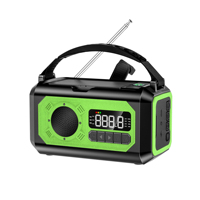 Radio d'urgence portable 12000mAh AM/FM/NOAA, radio météo solaire à manivelle, lampe torche, alarme SOS, batterie externe, lampe de lecture