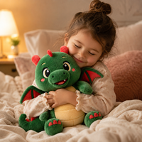 Juguete de Peluche Personalizado, Dinosaurio de Dibujos Animados, Peluche Suave, Fabricación OEM/ODM, Relleno de Algodón PP, Certificado EN71, ASTM y CPC