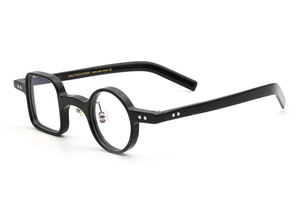 <span class=keywords><strong>PES5</strong></span> Rétro mode ronde Hommes femmes Lunettes de vue Lunettes à monture acétate Lunettes optiques Myopie Lunettes transparentes - Product Image 2