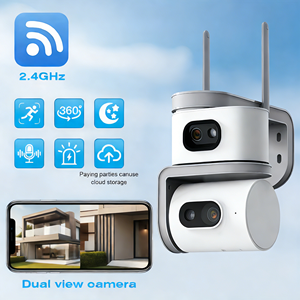 Caméra de surveillance extérieure PTZ sans fil WiFi avec audio bidirectionnel, nouveau style, double objectif 4MP, vision à distance en temps réel SuLink - Product Image 3