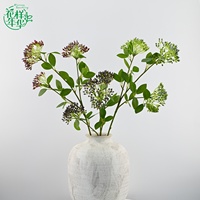 Ranting Bunga Hydrangea Buatan 82cm yang Menyerupai Asli dengan Daun dan Buah Realistis untuk Dekorasi Rumah, Taman, dan Luar Ruangan