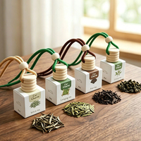 Diffuseur d'huiles essentielles, bouteille en verre avec bouchon en bois, artisanal, sans sulfate, sans alcool, aromathérapie, senteurs personnalisées, luxe, voiture