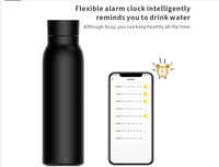 Bouteille d'eau intelligente en acier inoxydable avec application UV, rappel LED pour boire, affichage de la température, haut-parleur, gobelets isothermes, vente en gros, luxe