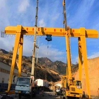 Grue portique monopoutre robuste avec palan mobile pour chantier extérieur