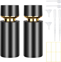Flacon pulvérisateur en verre pour parfum, flacons atomiseurs de parfum de voyage rechargeables, flacon atomiseur de Cologne portable noir vide