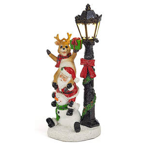 Lampe LED en résine pour fêtes, bonhomme de neige, père noël, amis, lumière luisante, pour les fêtes - Product Image 1
