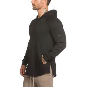 Pull athlétique en coton pour hommes, sweat-shirt de sport, de coupe Slim, Logo personnalisé, collection 2020