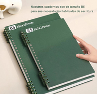 Carnets à spirale thermique A7 Morandi, format étudiant, à feuilles mobiles, rechargeables, avec pochette d'indexation en PP, idéal comme journal ou cadeau – Offre spéciale !