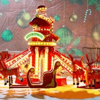 Manèges de fête foraine, équipement de parc d'attractions, carrousel rotatif, avion à commande automatique de Noël à vendre