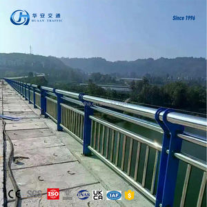 Высококачественный стальной защитный барьер Q235 Сертифицированный мостовой ограждение, Оцинкованное + порошковое покрытие, класс инженера - Product Image 6