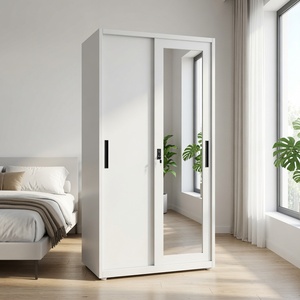 <span class=keywords><strong>Armoire</strong></span> simple à portes coulissantes en acier pour vêtements, directement du fournisseur d'usine, à prix abordable - Product Image 1