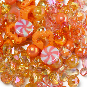 Cuentas acrílicas de formas mixtas para hacer pulseras, accesorios de joyería DIY, cuentas sueltas de plástico acrílico con revestimiento UV, AC3385 - Product Image 3