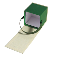 Magnifique Boîte d'Emballage Portable en Carton pour Bijoux, Cuir Texturé à la Main, Laminage Brillant Mat, Gaufrage pour Bougies et Cadeaux