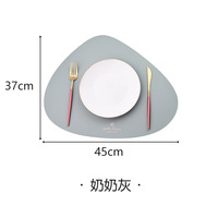 Mat12 Nouvelles Couleurs Rose Chaud En Cuir Ovale Assiette Plat Tapis Table À Manger En Faux Cuir Table Sets De Table