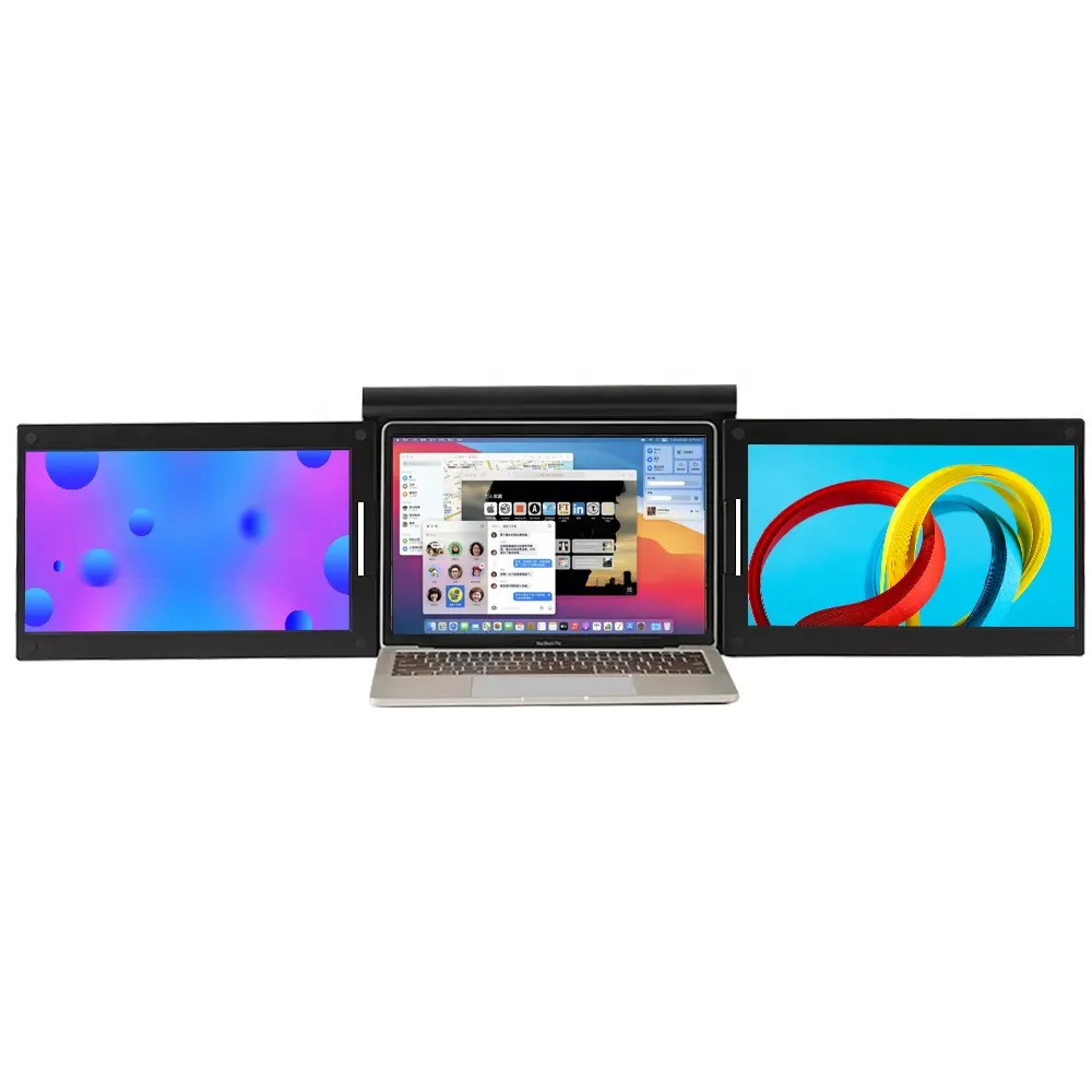 Hot Portable Monitor Double Screen 13.3inch IPS Monitor LCD New Triple Screen Laptop Monitor for Notebook Computer