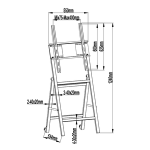 Fs006 nhà máy Nhà cung cấp chất lượng tốt có thể gập lại đứng TV núi cho màn hình phẳng TV hiển thị tường đứng núi TV Bracket - Product Image 5